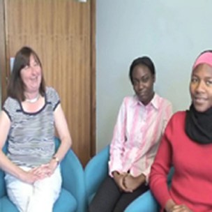 Sidney Tyrrell, Senior Lecturer in Statistics, Priscilla Appiahene and Neema Jaffary, Year 12 Students Sidney Tyrrell, Senior Lecturer in Statistics, Priscilla Appiahene and Neema Jaffary, Year 12 Students
