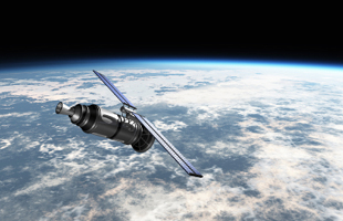 Satellite in earth's atmosphere