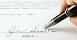 Sign on the dotted line
