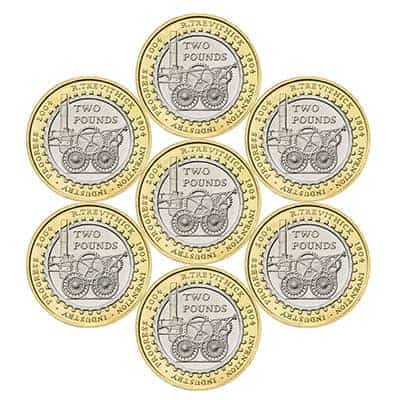 2 pound coins in a ring