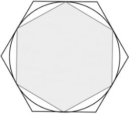 inscribed hexagon